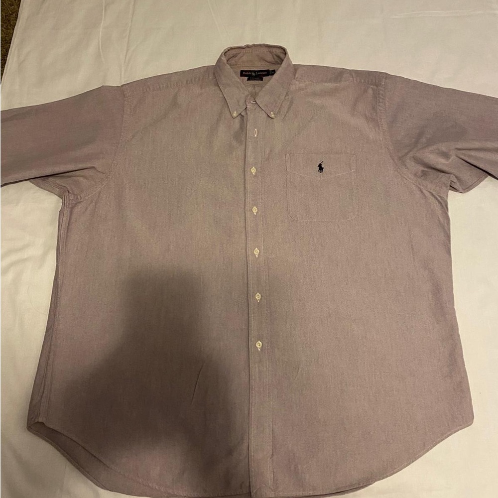 Ralph Lauren Tan Casual Button Down Shirt Classic Fit